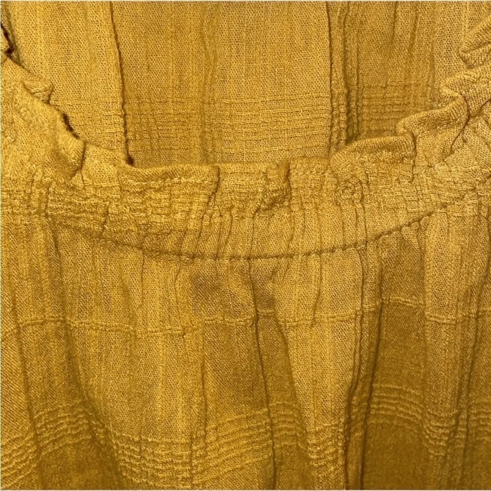Madewell Blouse Long Fitted Sleeves Ruffle Detail-Mustard- Small - Picture 4 of 7